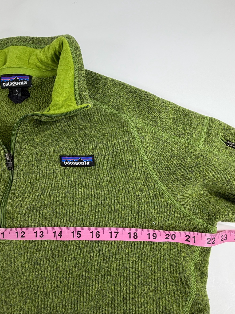 Patagonia Better Sweater 1/4 Zip Fleece Pullover Women’s XL Green Outdoor - Picture 5 of 7